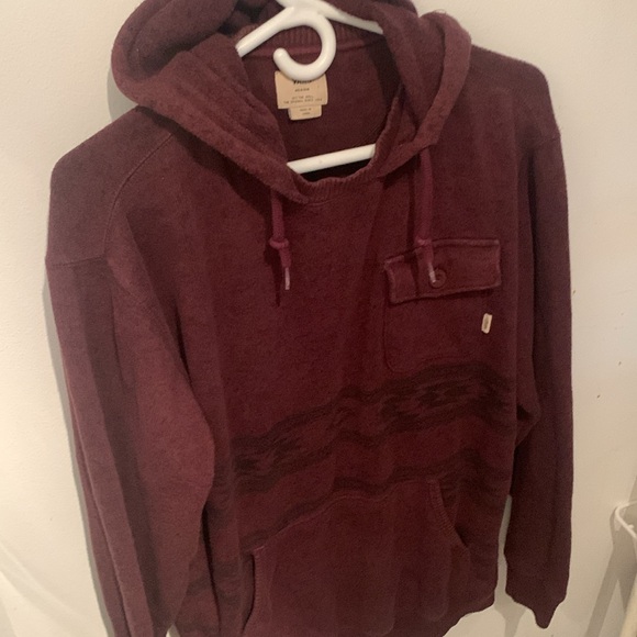 Gorgeous Vintage Vans Burgundy Cotton blend Skateboarding Hoodie High Quality! - Picture 4 of 10